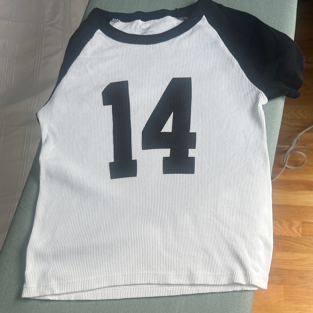 Brandy Melville Black and White Kids Tee